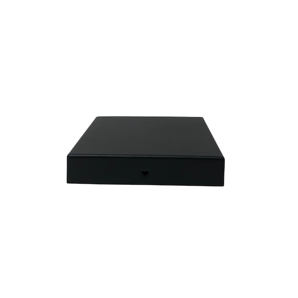 Nuvo Iron 6In. X 6In. Low Profile Eazy Cap, Gal. Steel power coated Black Fits over 6in x 6in nominal posts PCP25BLK - main